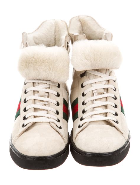 gucci star sneakers|Gucci fur sneakers women's.